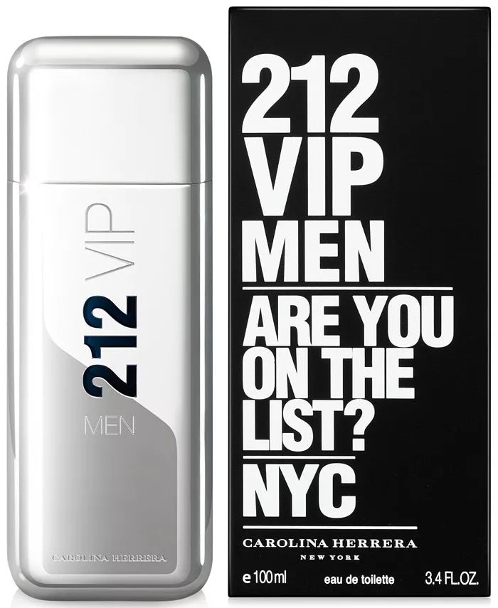 Carolina Herrera 212 VIP fragrance, bold gold accents with vibrant nightlife vibe.