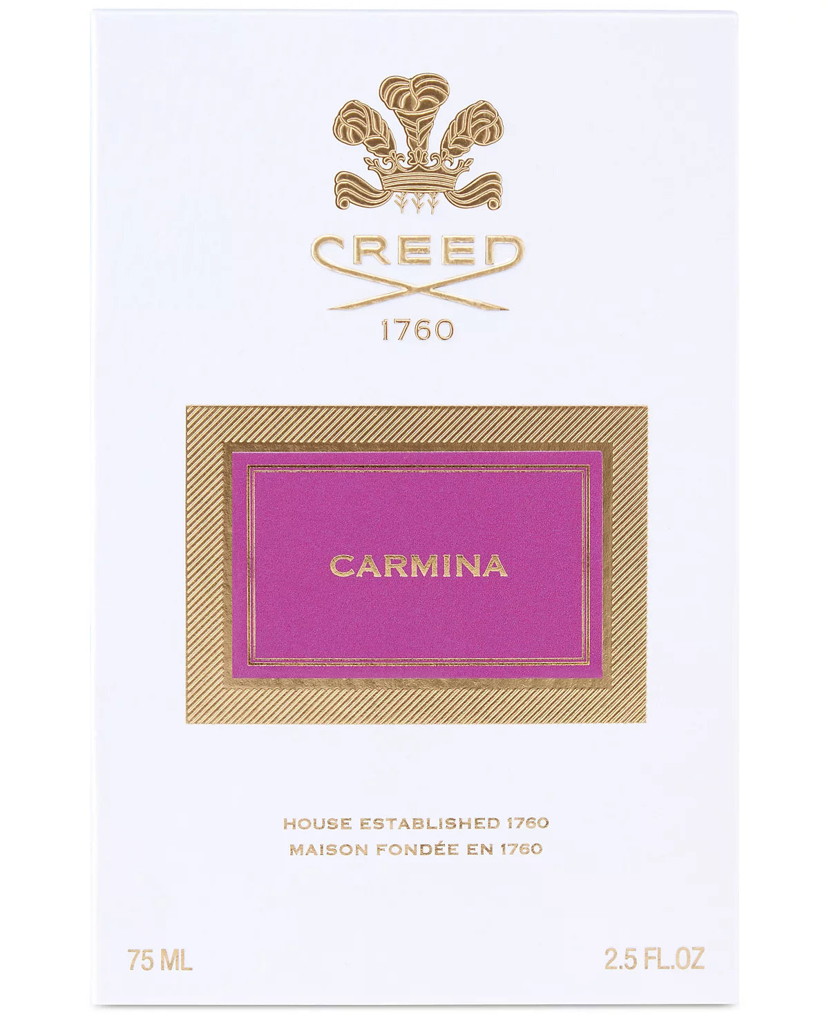 Creed Carmina Eau de Parfum floral, fruity, and woody with bergamot, rose, and sandalwood notes.
