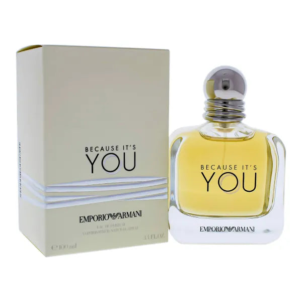 Because It’s You Eau de Parfum spray with pink and gold packaging