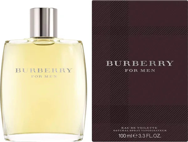 Burberry Classic Eau de Toilette in a clear, rounded bottle with understated elegance.