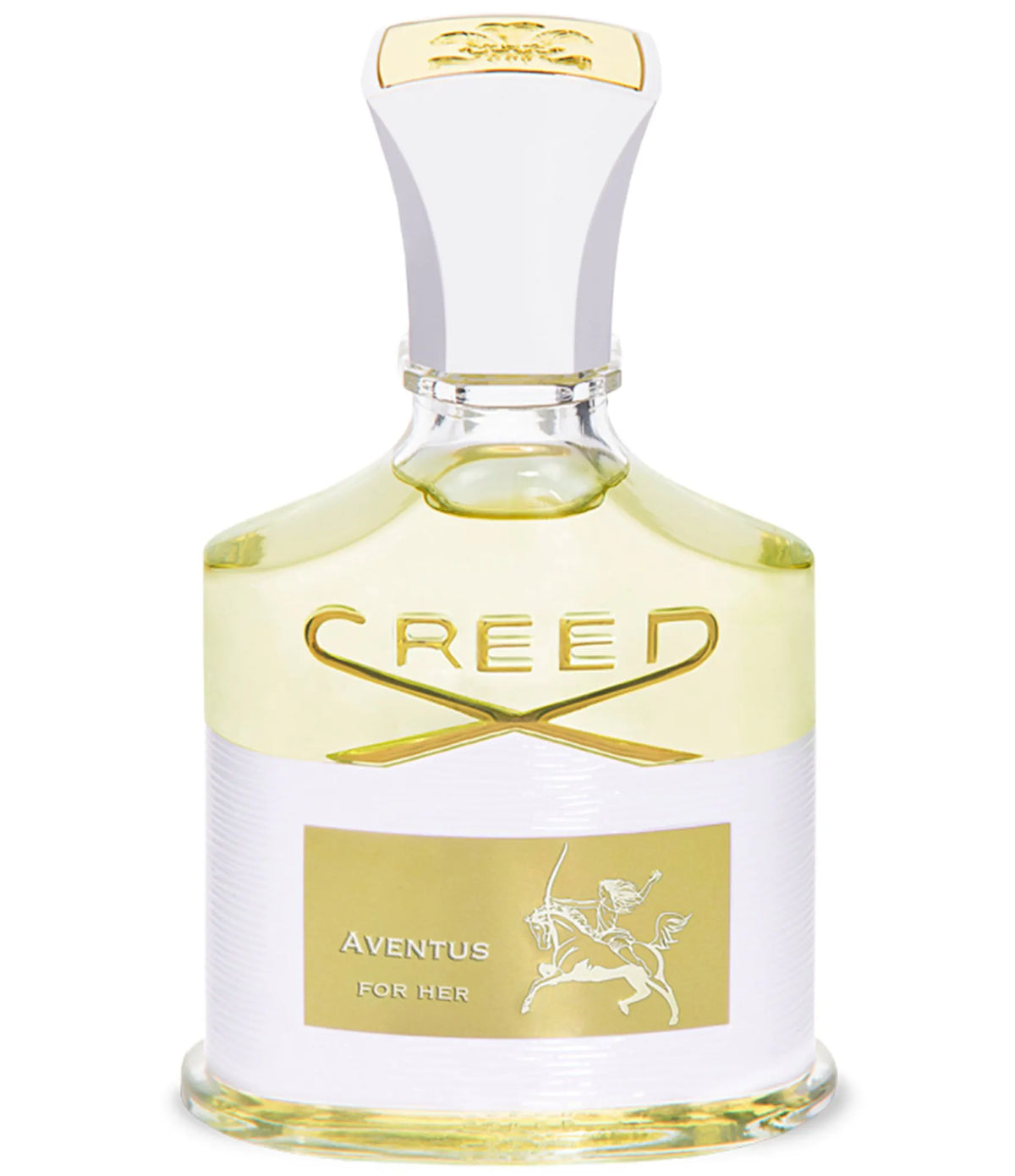 Creed Aventus for Her luxury perfume with elegant bottle, featuring fruity and floral notes.