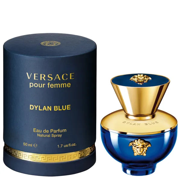 Dylan Blue Pour Femme with fruity and musky notes creating a vibrant, feminine scent.