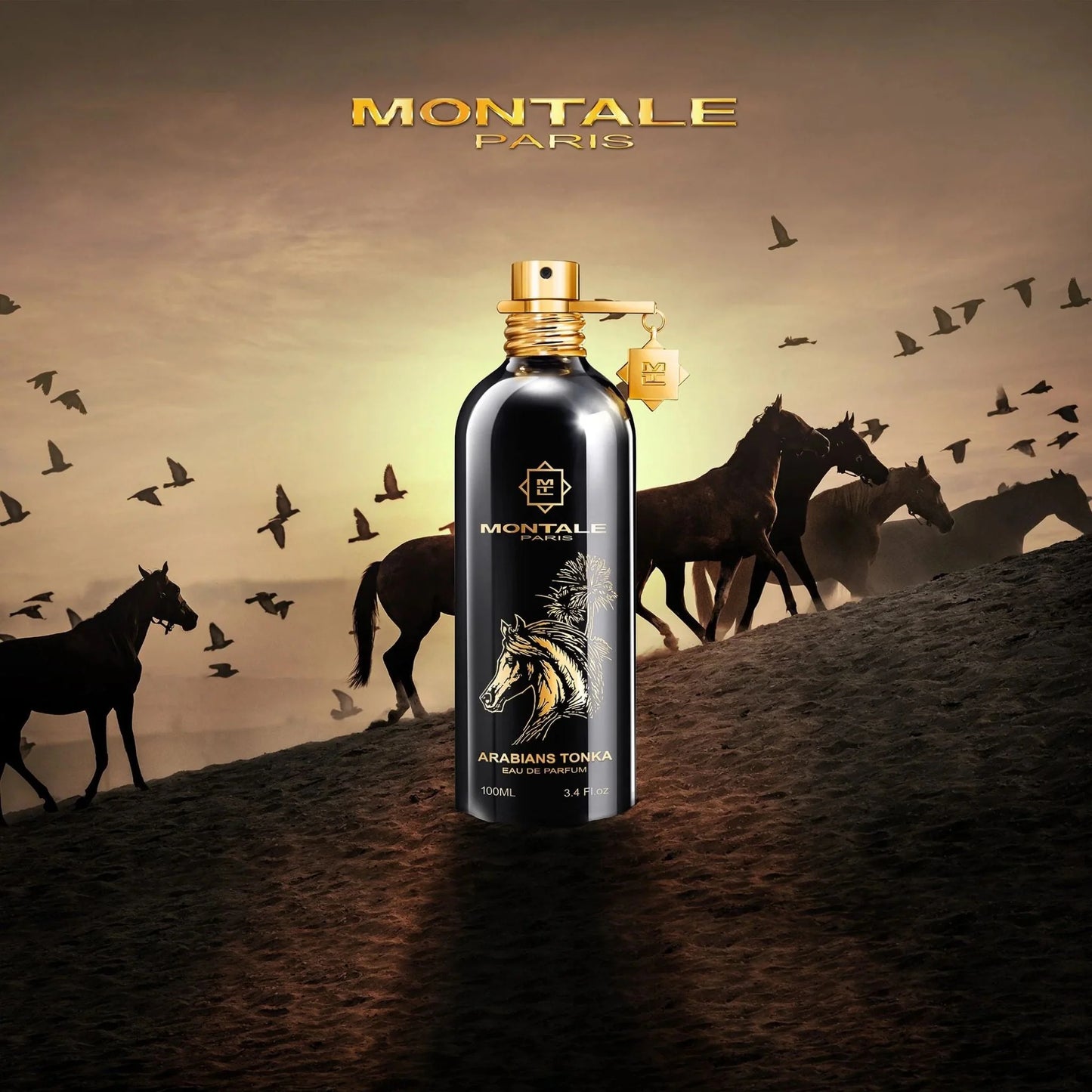 Montale Arabians Tonka perfume bottle - Sweet, floral fragrance with spicy and woody undertones.