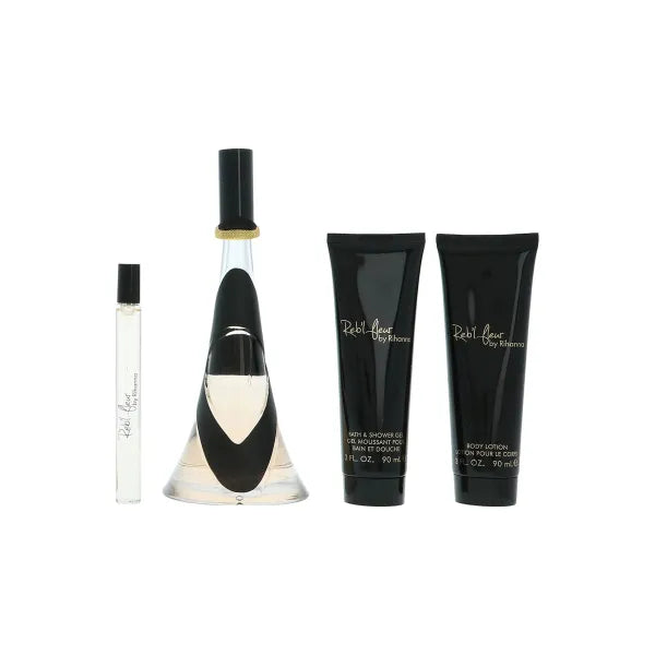 Rihanna Reb'l Fleur gift set with bold and sweet fragrance notes.