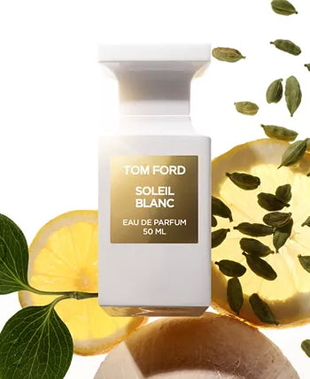 Tom Ford Soleil Blanc with creamy coconut and warm floral notes for a luxurious summer scent.