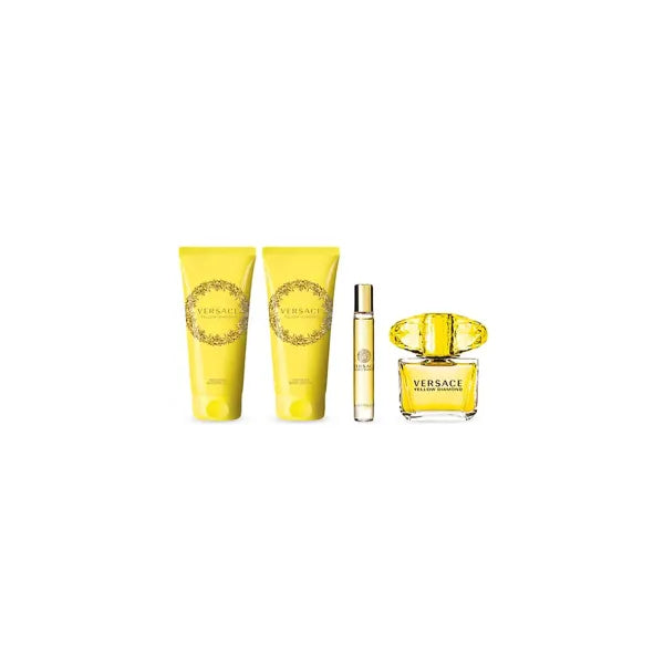 Versace Yellow Diamond 4pcs gift set – radiant floral EDT with citrus and amber