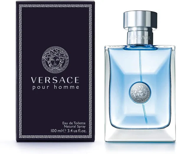 Versace Pour Homme Eau de Toilette Spray - Masculine fragrance with citrus, floral, and woody notes for men.