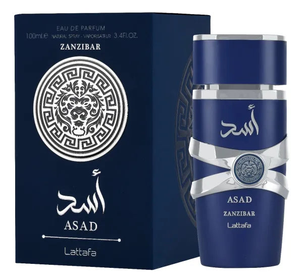 Asad fragrance bottle - Bold and spicy scent with rich, warm woody notes for men.