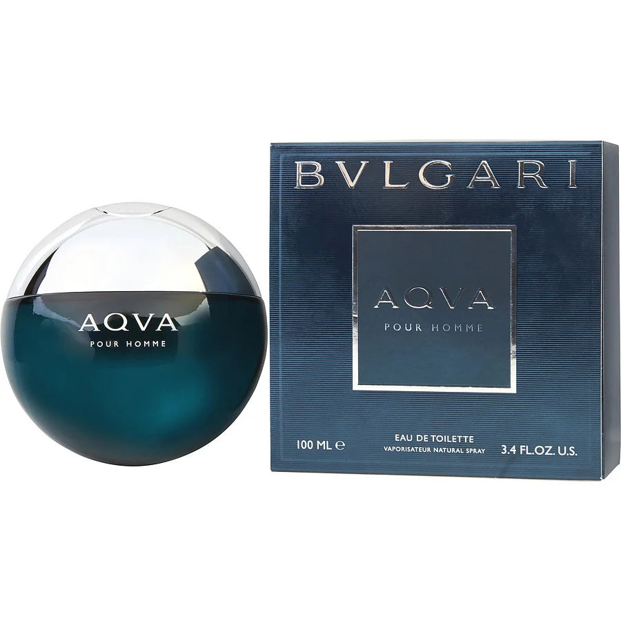 Bvlgari Aqva perfume bottle - aquatic and fresh masculine scent.