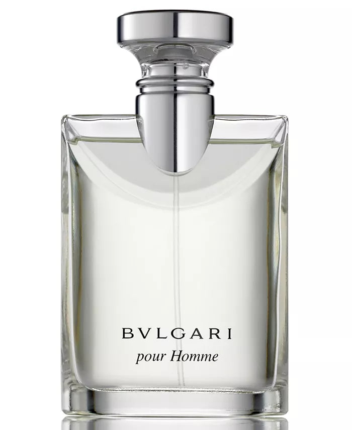 Bvlgari Pour Homme – crisp citrus-woody men’s fragrance in minimalist bottle.