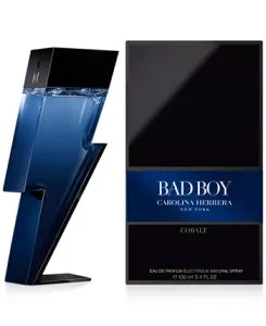 Cobalt blue perfume with marine-inspired design and crisp aquatic aromatic fragrance.