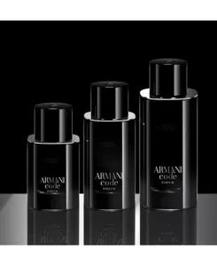 Armani Code for Men – smooth, seductively spicy-driver scent in sleek bottle.