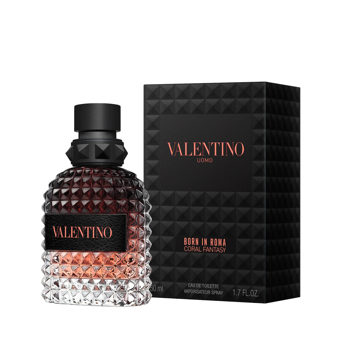 Coral Fantasy perfume – playful fruity-floral scent in coral-colored bottle.