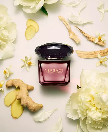 Versace Crystal Noir – exotic white floral with spicy amber base in gift set bottle.