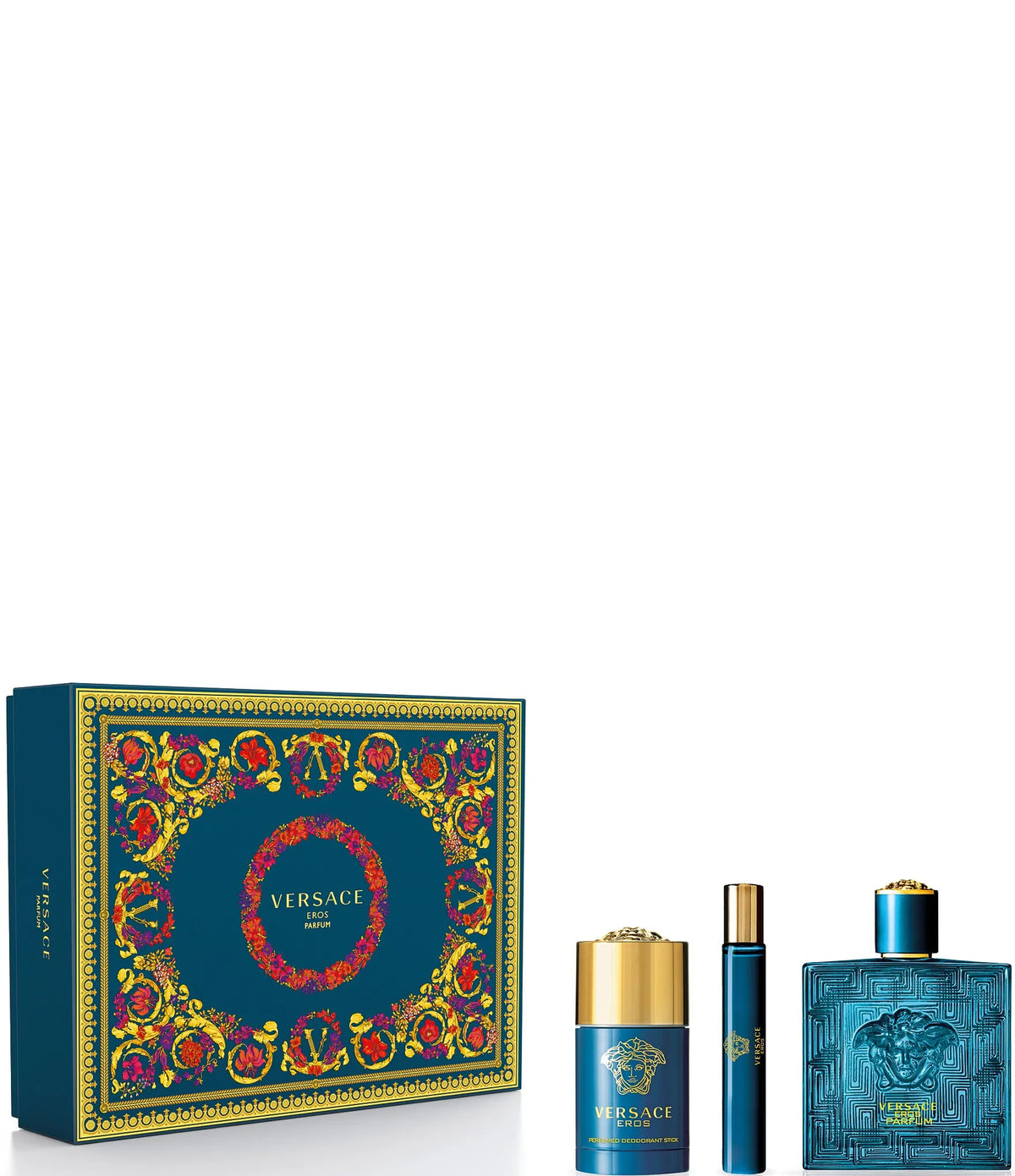 Versace Eros Eau de Parfum set with two bottles