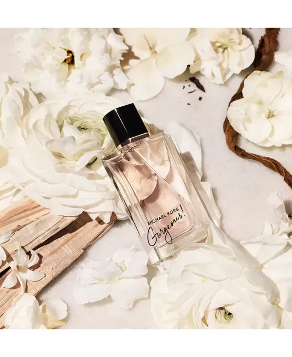 Michael Kors Gorgeous! EDP, bold floral woody scent with pink pepper, jasmine, tobacco, cedarwood.