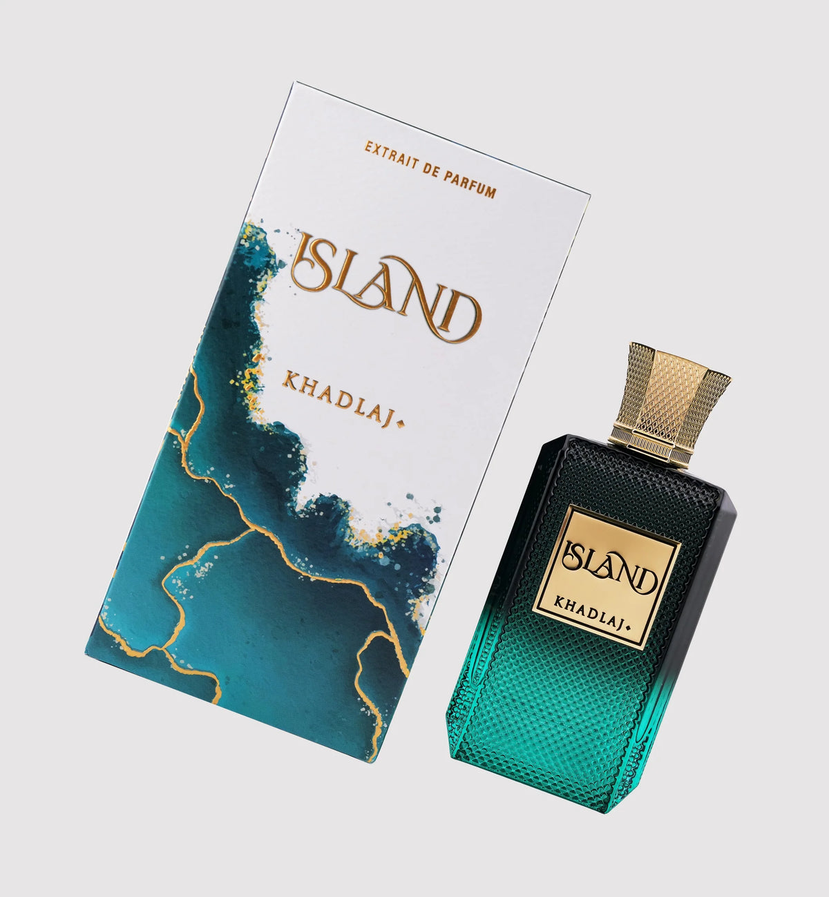 Khadlaj Island Extrait de Parfum Spray, a unisex fragrance with fresh and exotic notes for men and women.