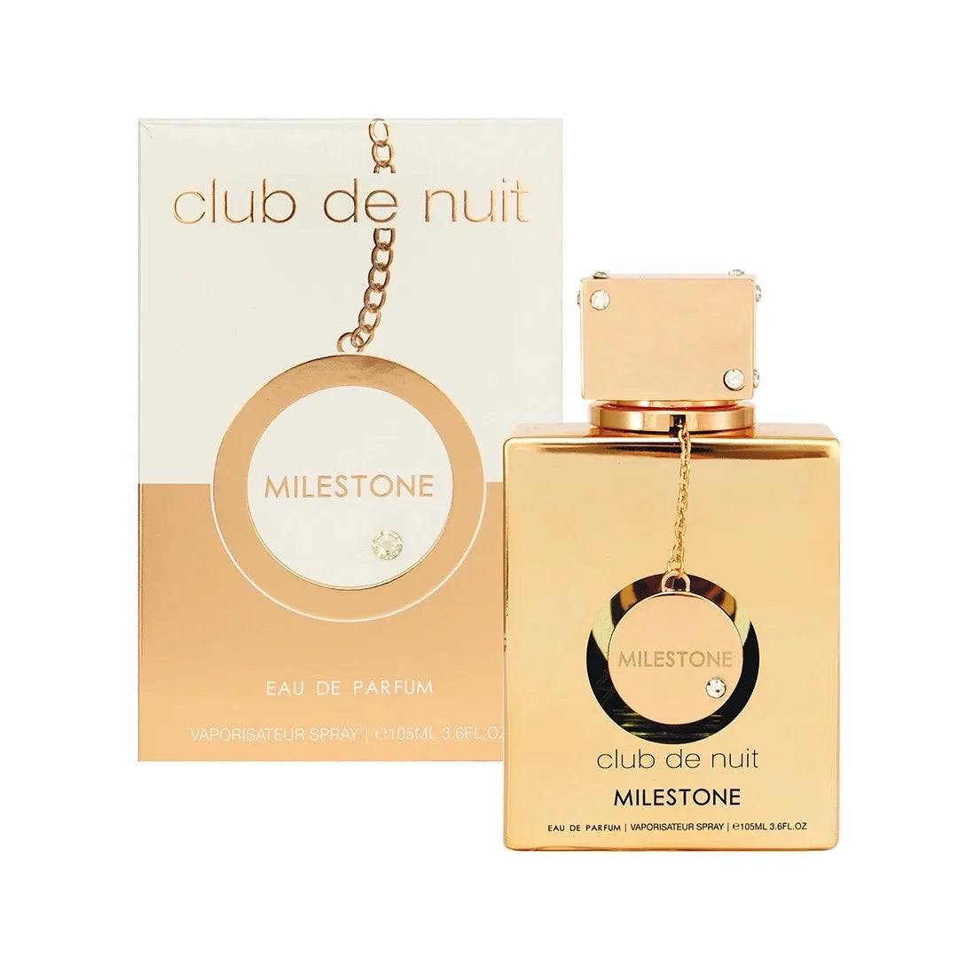 Milestone fragrance combining fresh citrus and warm spices for a confident aroma.