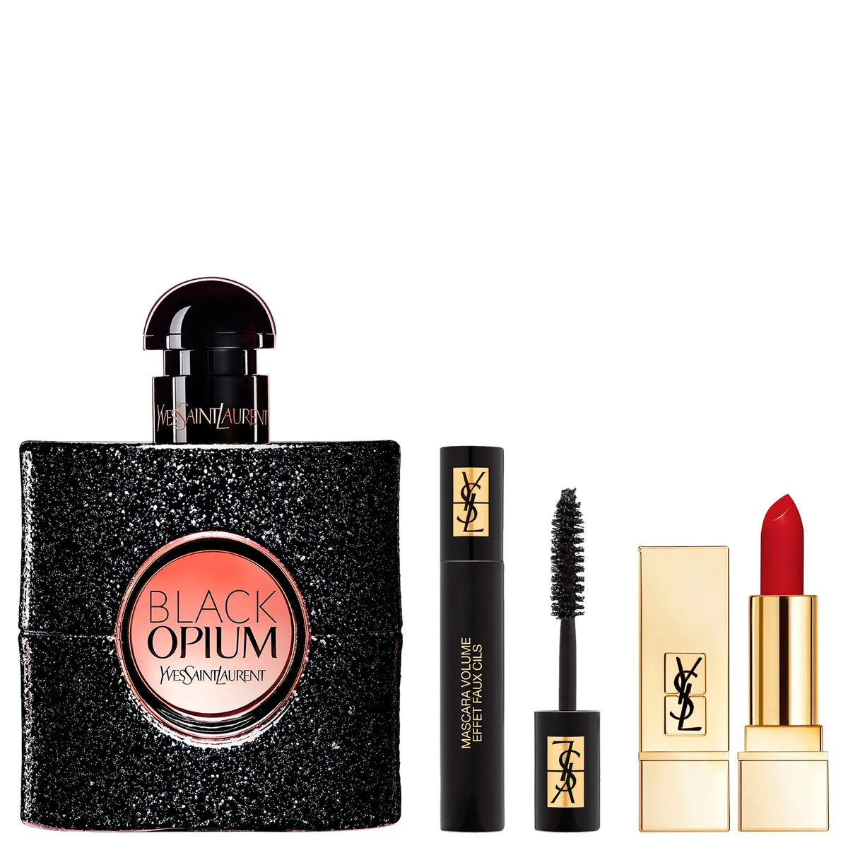 Opium Black perfume bottle - deep and mysterious oriental scent.