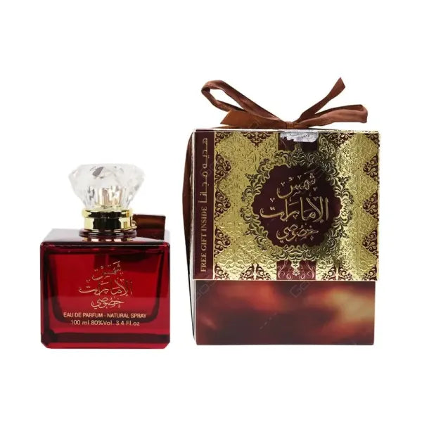 Shams Al Emarat Khususi EDP by Ard Al Zaafaran – warm amber vanilla scent with vanilla, rose, oud, and musk.