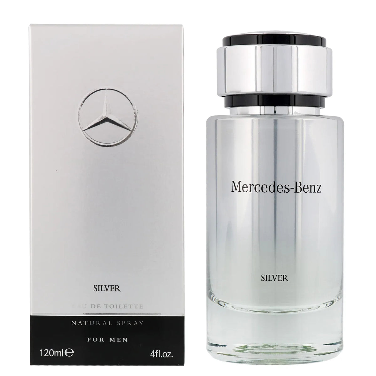 Silver sleek and modern perfume bottle