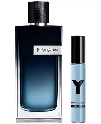 YSL Y fragrance bottle - Modern, woody fragrance with citrus and floral notes for men.