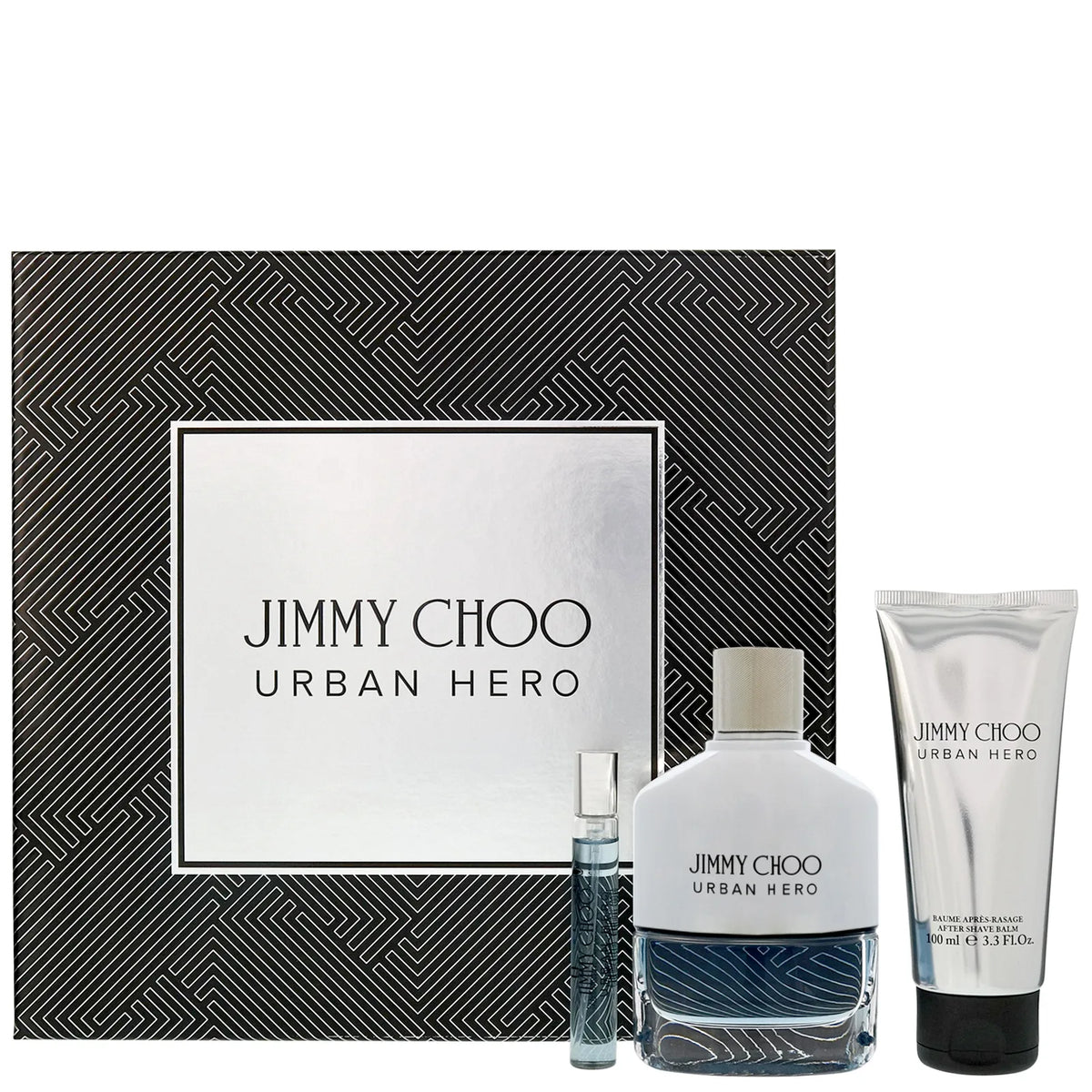Jimmy Choo Urban Hero gift set – bold men’s cologne with modern woody and citrus notes
