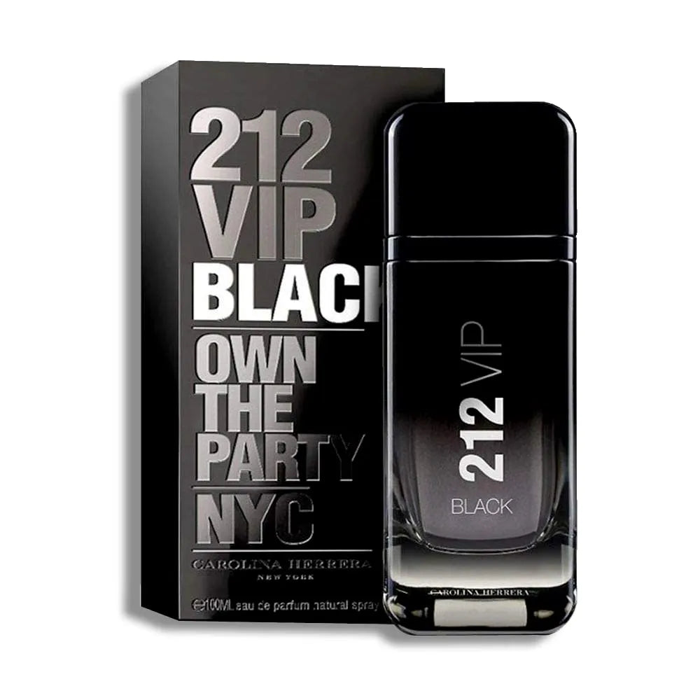 212 VIP Black Eau de Parfum - Bold, masculine fragrance with fresh and spicy notes for men.
