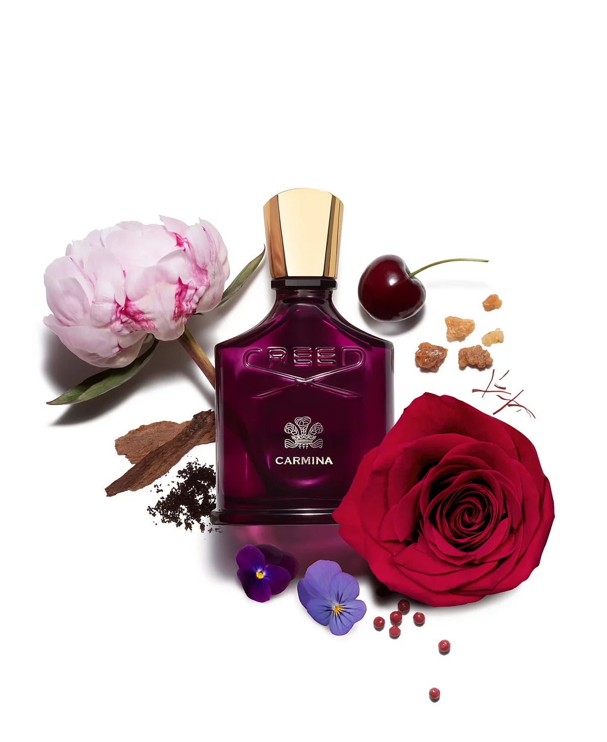 Luxury perfume flacon – warm floral-amber scent with sophisticated styling.
