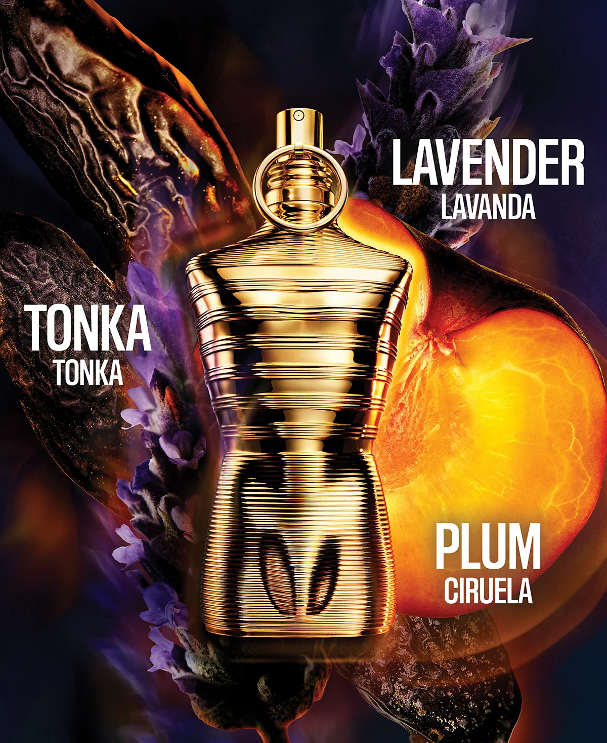 Jean Paul Gaultier Le Male Elixir Absolu Parfum Intense – warm Oriental scent with amber and spices.
