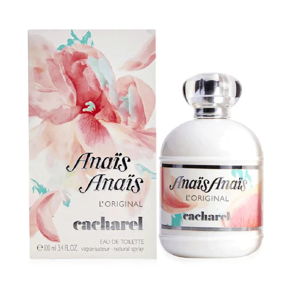 Cacharel Anais Anais with fresh floral and green notes, a timeless feminine fragrance.
