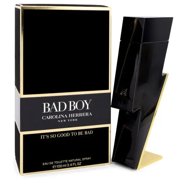 Bad Boy fragrance bottle - Bold, spicy fragrance with citrus and woody notes for a powerful scent.

