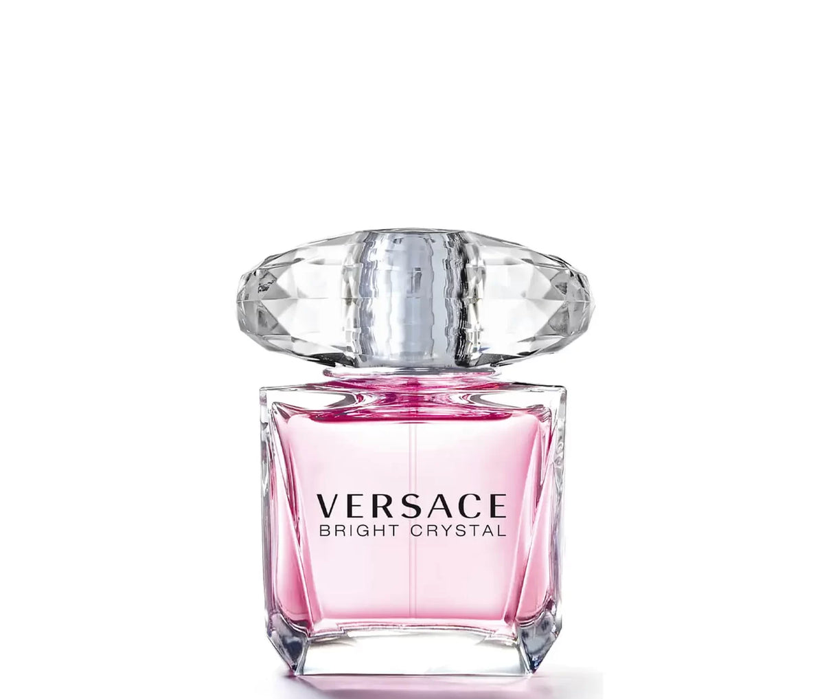 Bright Crystal Eau de Toilette spray bottle, a refreshing fragrance with floral and citrus notes in a crystal-clear bottle.
