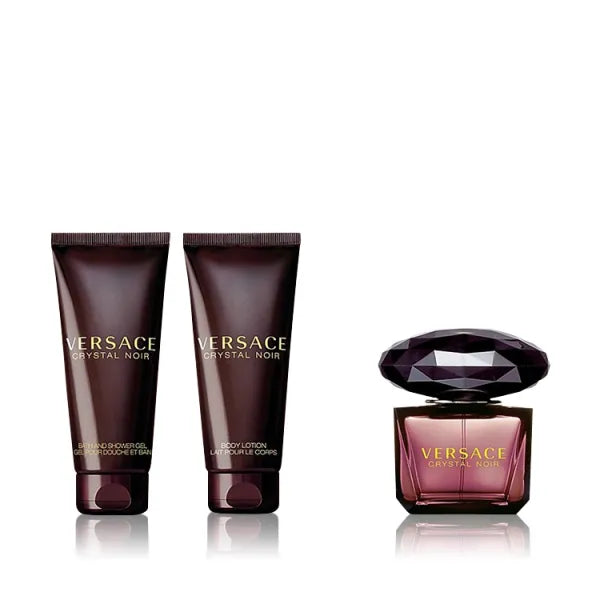 Crystal Noir with spicy and floral accords, a mysterious and sensual fragrance set.
