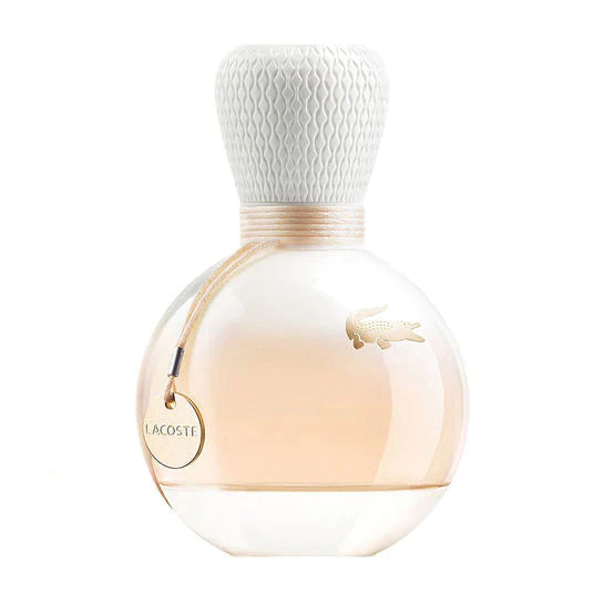 Lacoste Eau de Parfum spray bottle with iconic crocodile branding and fresh design.

