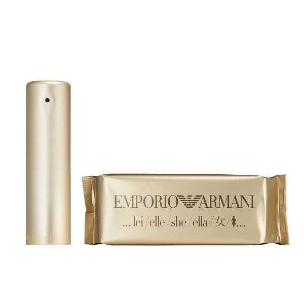 Emporio Armani She EDP — transparent floral fragrance emphasizing femininity.
