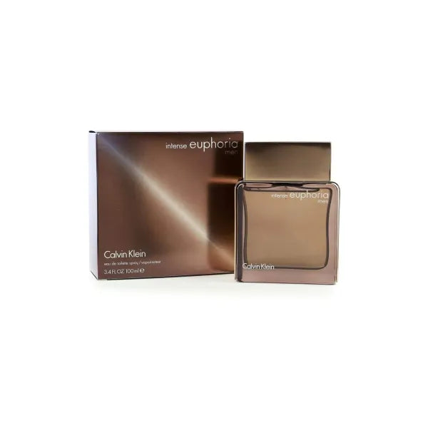 Calvin Klein Euphoria Men Intense Eau de Toilette with bold, masculine bottle design.
