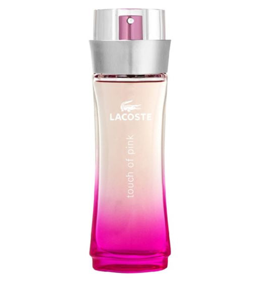 Lacoste Touch of Pink Eau de Toilette playful pink bottle
