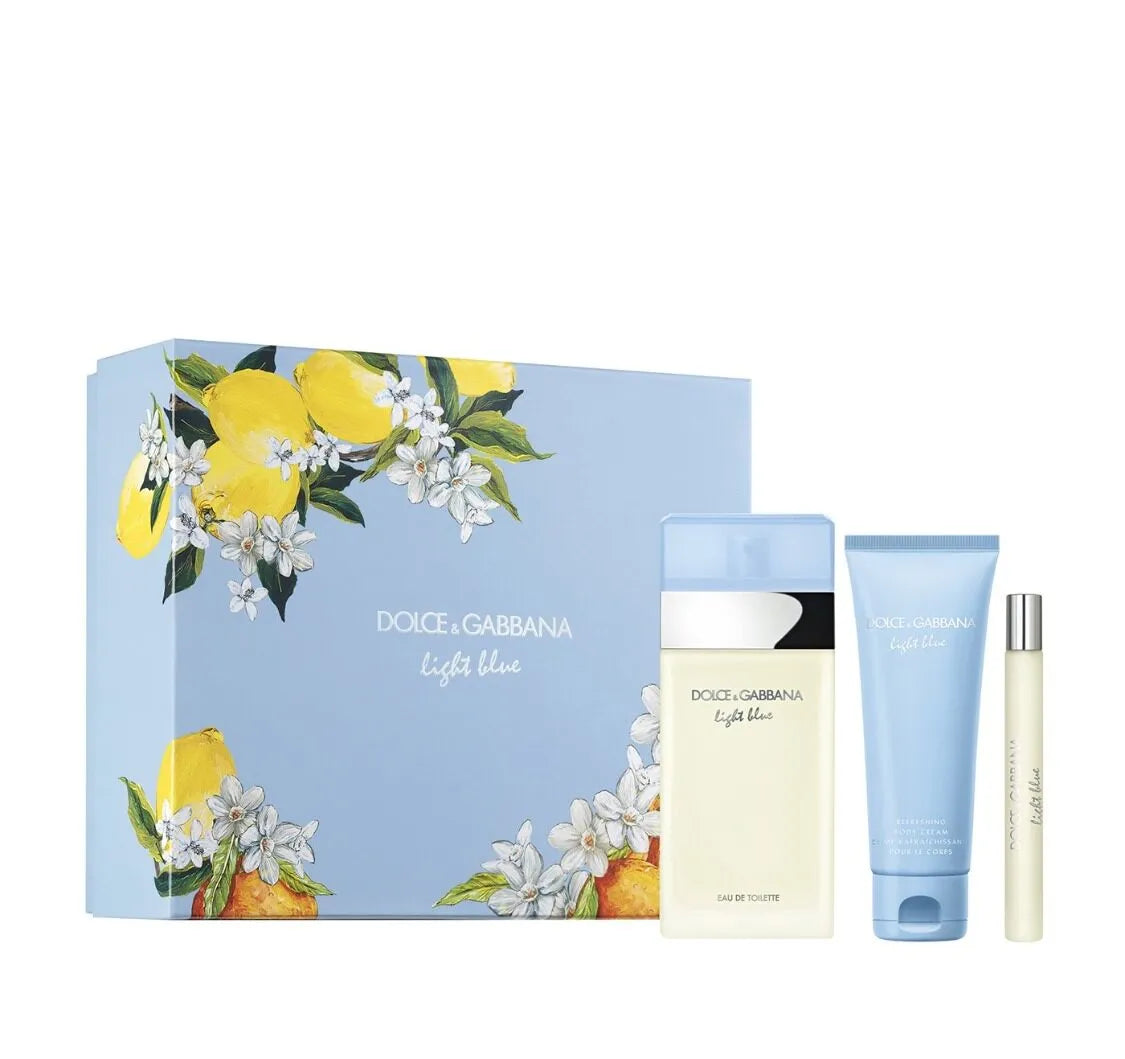 D&G, 3 pcs, Light Blue EDT Spray Gift Set