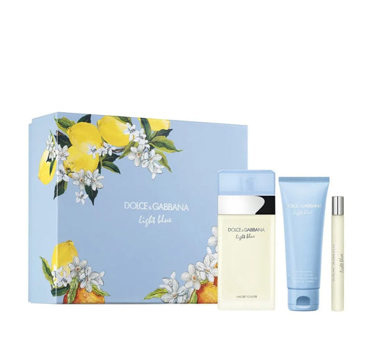 D&G, 3 pcs, Light Blue EDT Spray Gift Set