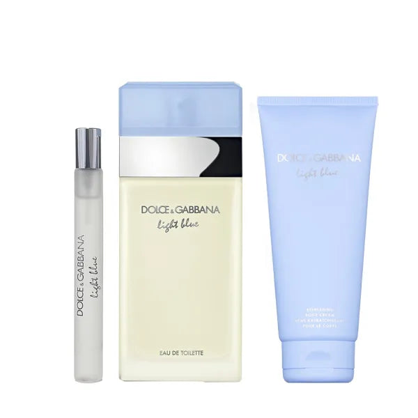 D&G, 3 pcs, Light Blue EDT Spray Gift Set