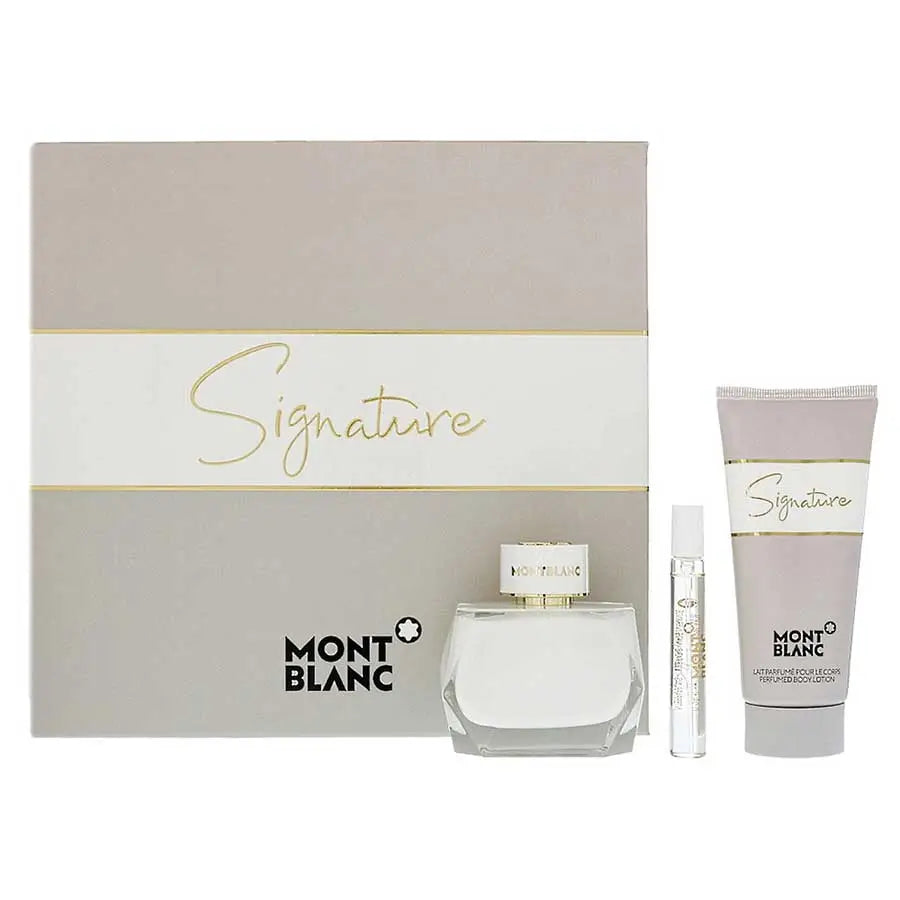 Mont Blanc Signature Eau de Parfum 3 Pcs Gift Set – refined and masculine fragrance pack
