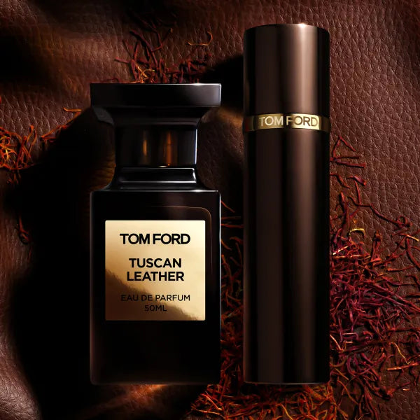 Tom Ford Tuscan Leather – luxurious unisex perfume with suede, raspberry, and leather notes
