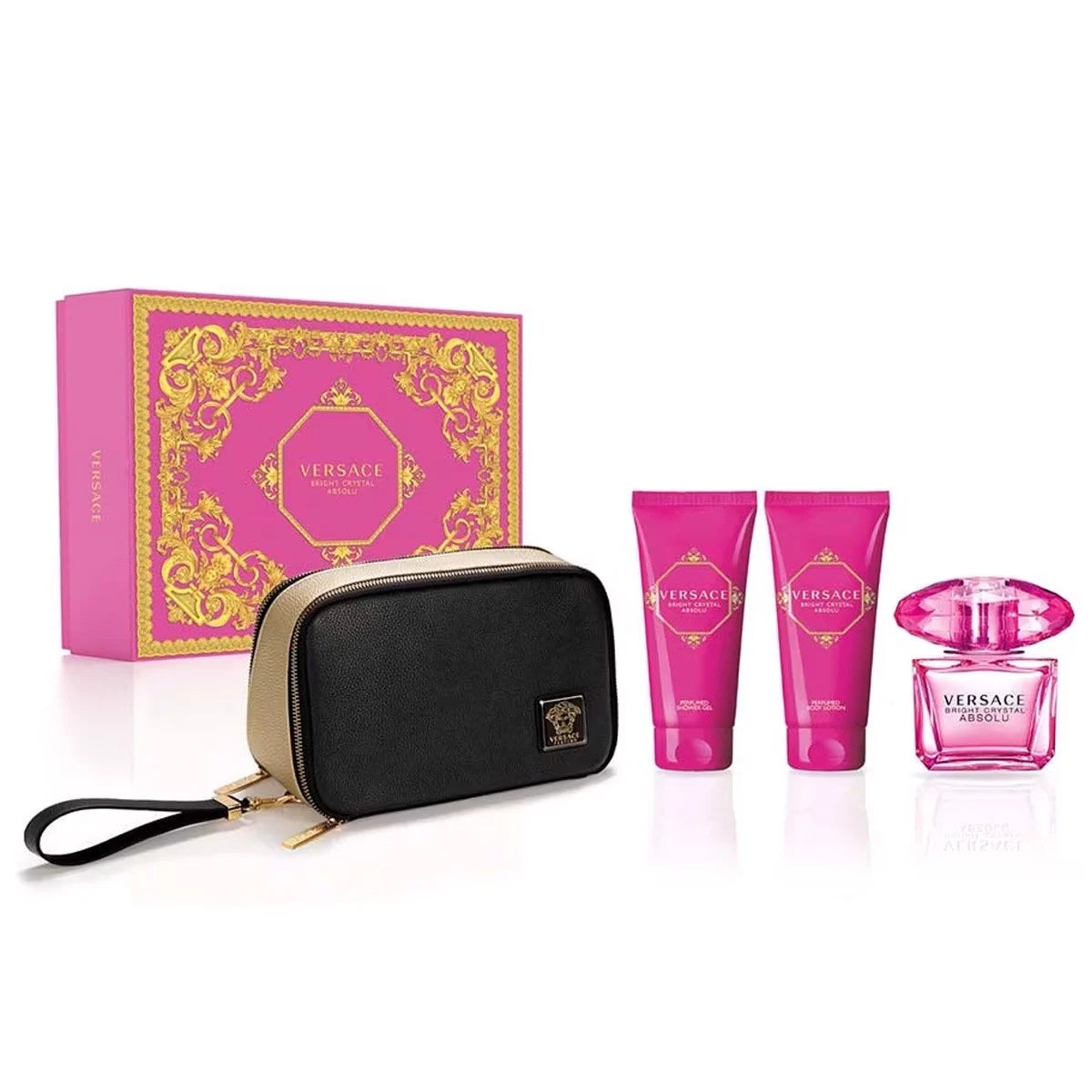 Versace, 4 pcs, Bright Crystal Absolu Eau de Parfum Spray Bag Gift Set