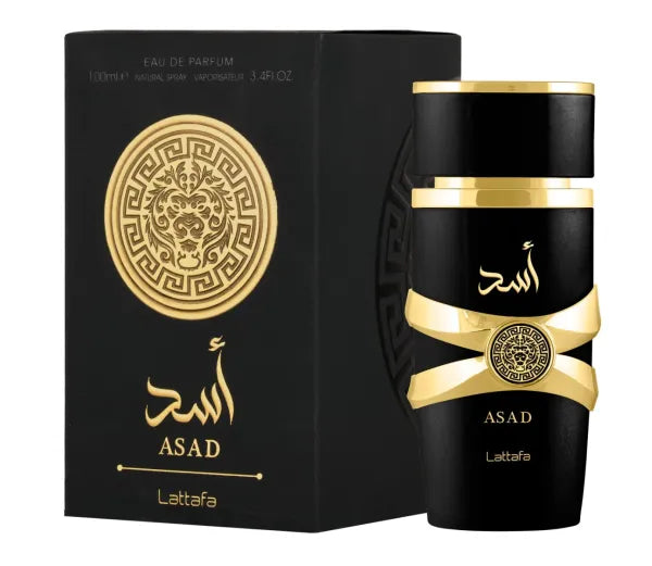 Asad Eau de Parfum - masculine oud and amber blend.
