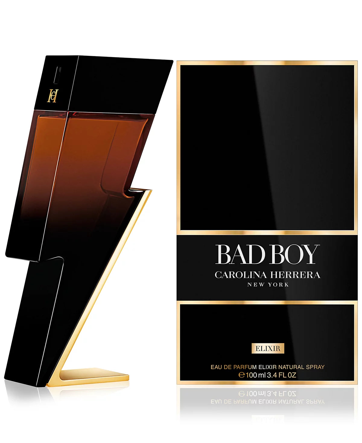 Bad Boy by Carolina Herrera men's fragrance with a bold lightning-bolt bottle, seductive and spicy scent.
