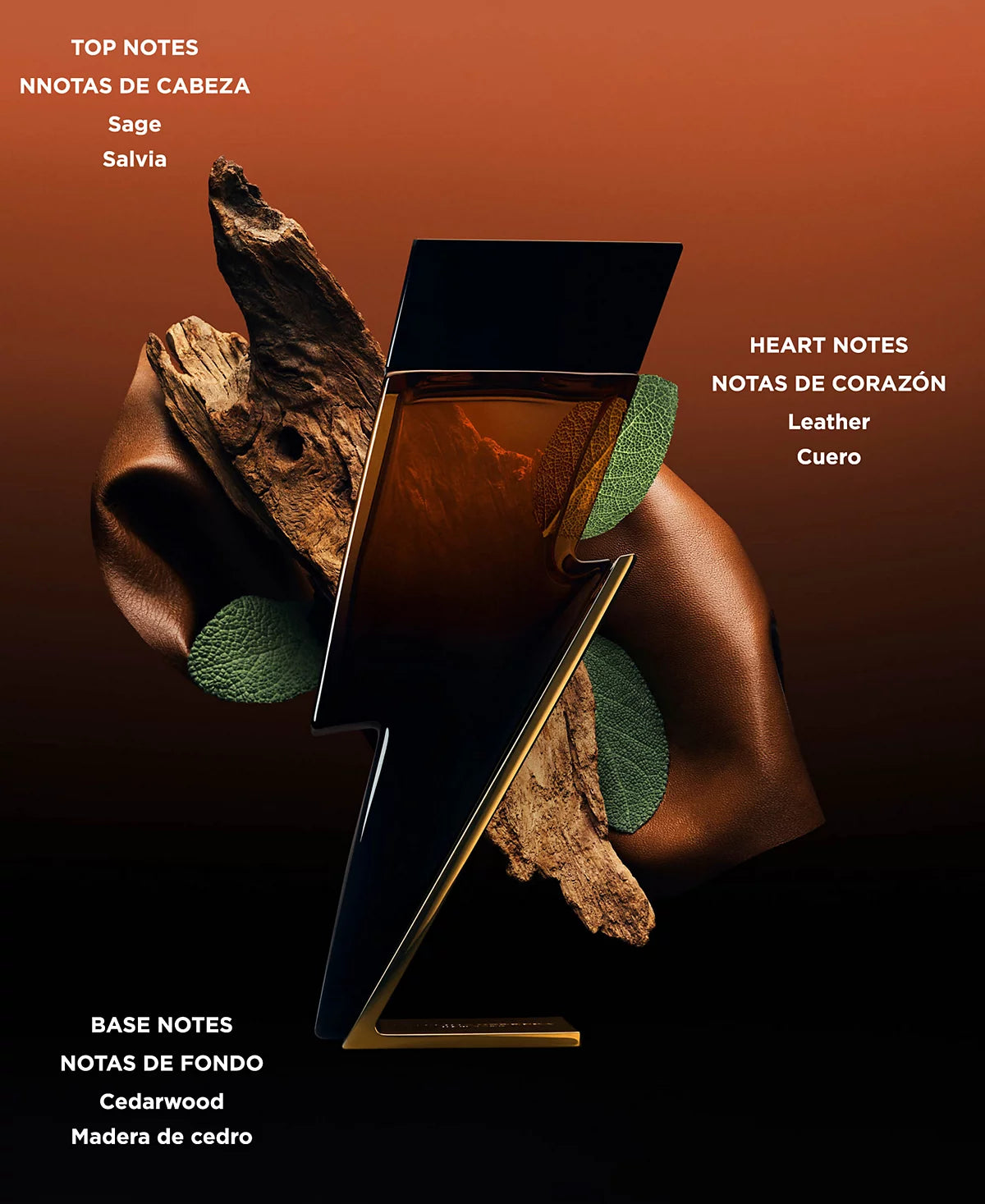 Carolina Herrera's "Bad Boy" fragrance– Rich oriental-woody fragrance with warm spices.
