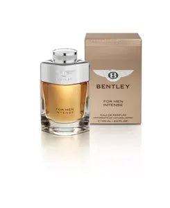 BENTLEY Intense Eau de Parfum for men in a rich amber-toned bottle.

