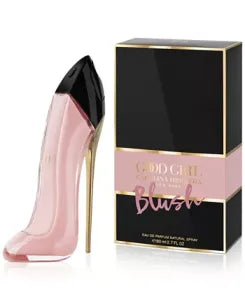 Floral blush perfume bottle - soft and fresh feminine scent.
