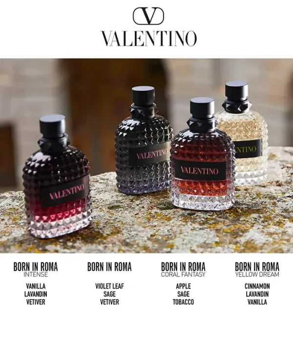 valentino tobacco perfume Uomo Coral Fantasy EDT reminiscent of the urban culture of rome Valentino Born In Roma Uomo